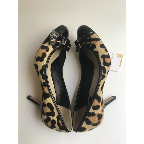 Christian Dior Leopard Print Pony Hair Heels w/ Bow @ Toe, Size 37 (IT), 7 (US) - Picture 6 of 11